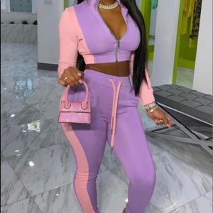 2 piece pink/purple set medium